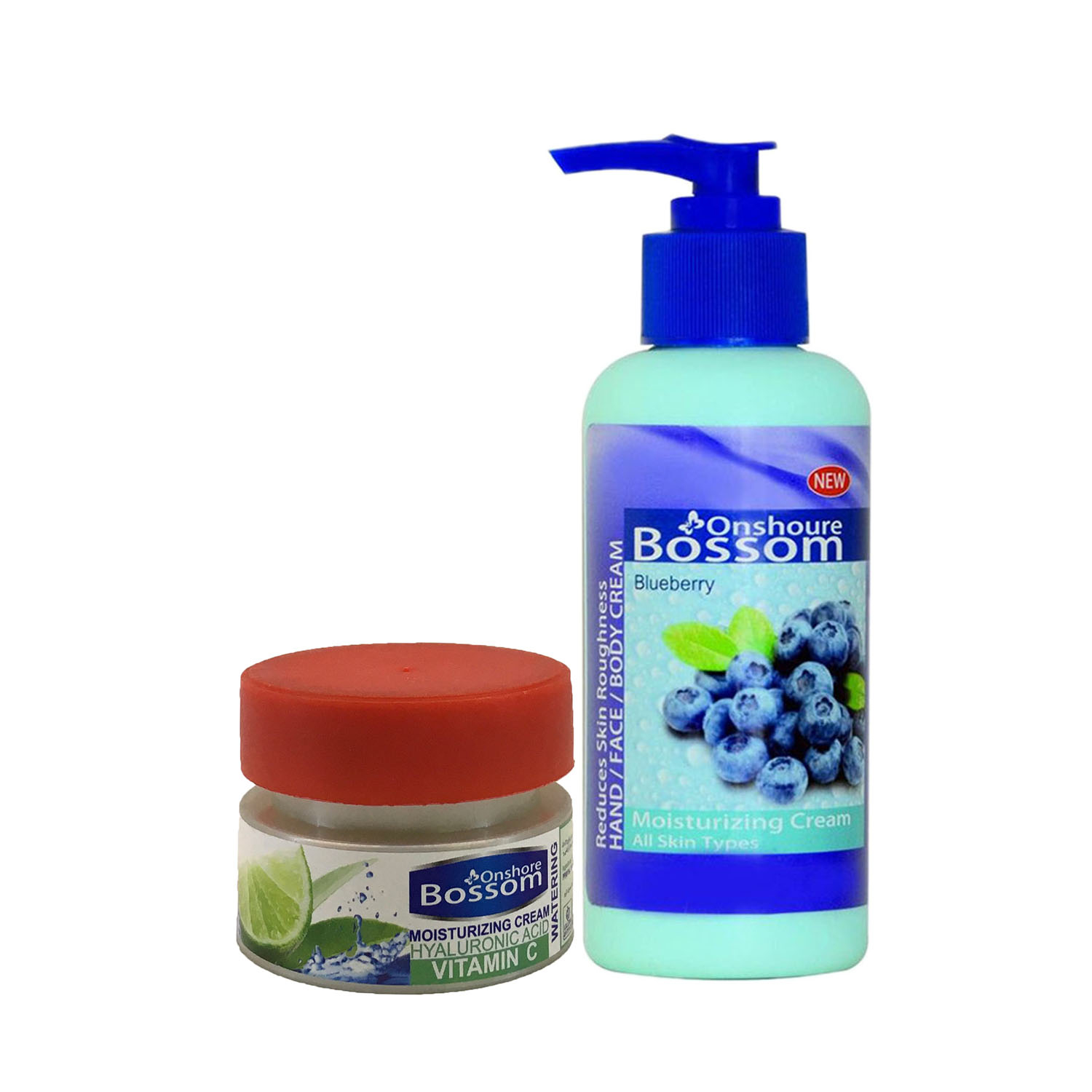 کرم آبرسان انشور بوسوم مدل بلوبری حجم 250 میلی لیتر به همراه کرم مرطوب کننده مدل میوه های سبز حجم 120 میلی لیتر