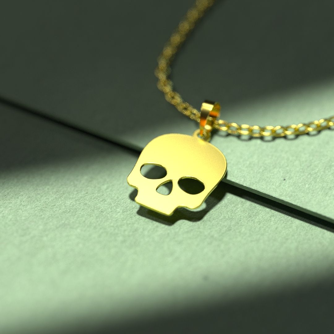 گردنبند طلا 18 عیار زنانه مدوپد مدل جمجمه کد K2-1-1009 - - 3