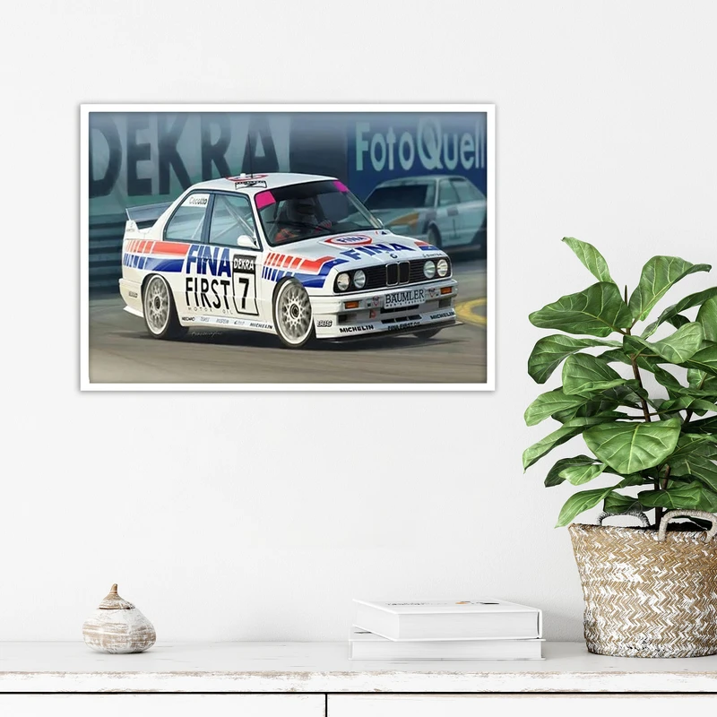 تابلو آتریسا طرح ماشین مدرن مدل ATFC29 فریم سفید