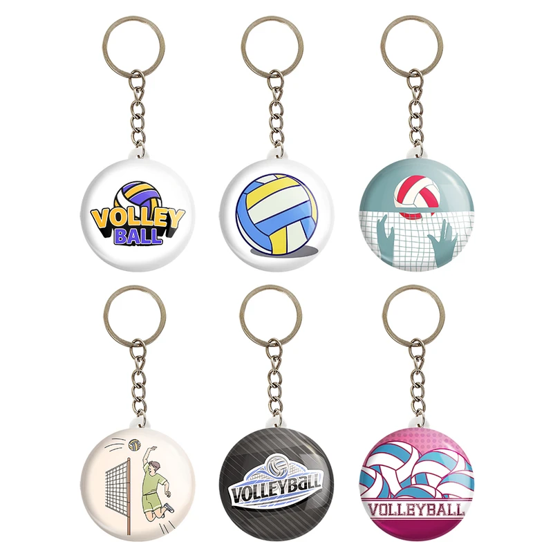 جاکلیدی خندالو مدل والیبال Volleyball کد 1701B مجموعه 6 عددی