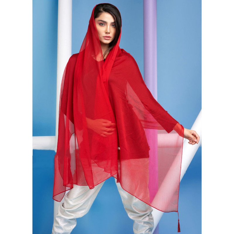شال زنانه مدل حریر تابستانه لمه دار شاین کد ana-2268