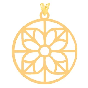 آویز گردنبند طلا 18 عیار زنانه کرابو مدل هندسی Kr31655