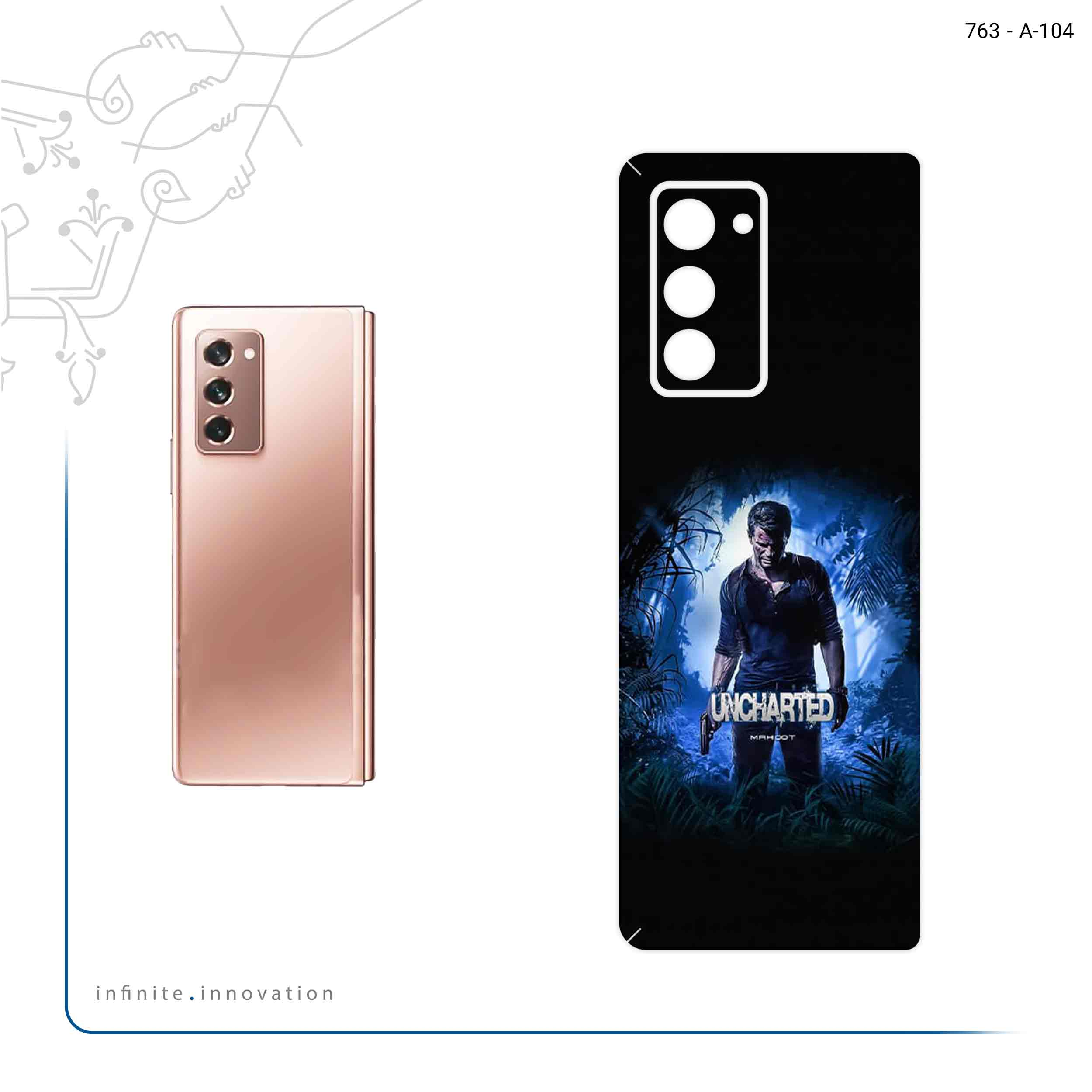 برچسب پوششی ماهوت مدل Uncharted Game Series مناسب برای گوشی موبایل سامسونگ Galaxy Z FOLD 2