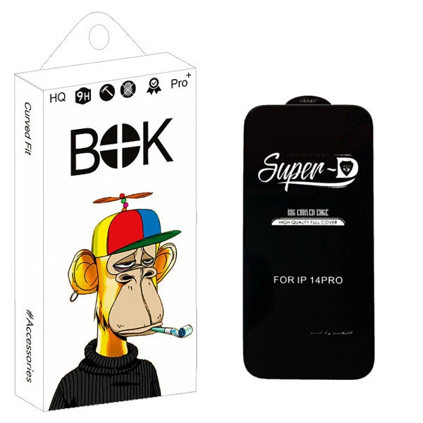 محافظ صفحه نمایش بوک مدل CARBON Super D مناسب برای گوشی موبایل اپل IPHONE 14 PRO