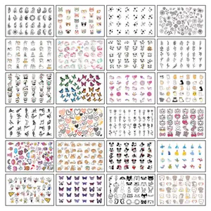 برچسب لنز ناخن طرح فانتزی عروسکی  کد BLNG 2401 بسته 24 عددی