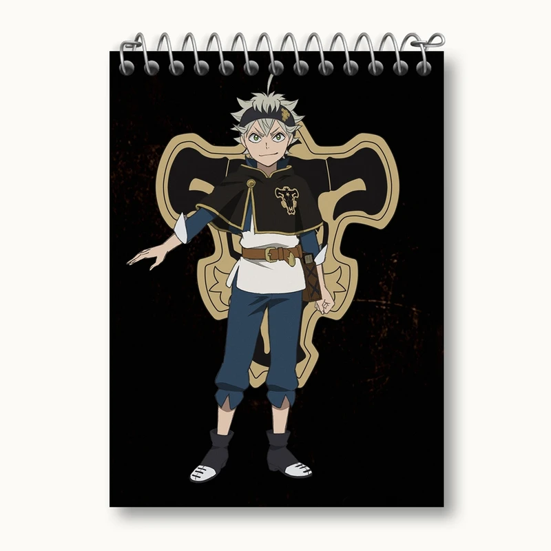 دفتر یادداشت 50 برگ خندالو مدل آستا انیمه بلک کلاور Black Clover کد 10263