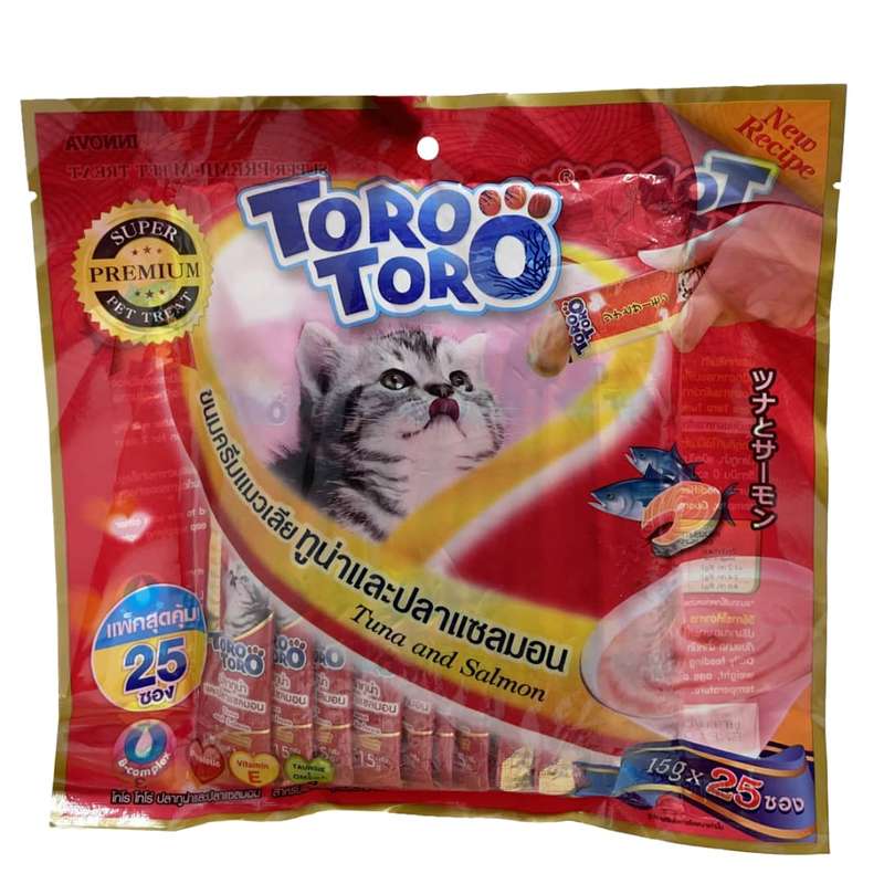بستنی گربه توروتورو مدل tuna & salmon مجموعه 25 عددی