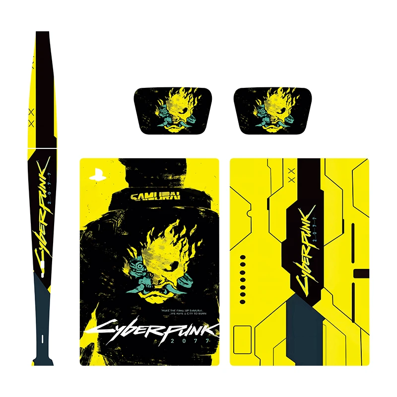 برچسب کنسول بازی پلی استیشن 5 فت دیجیتال مدل cyberpunk 01