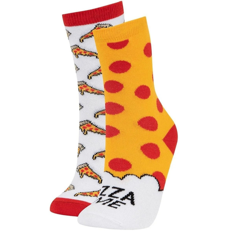 جوراب زنانه دفکتو مدل pizza بسته 2 عددی