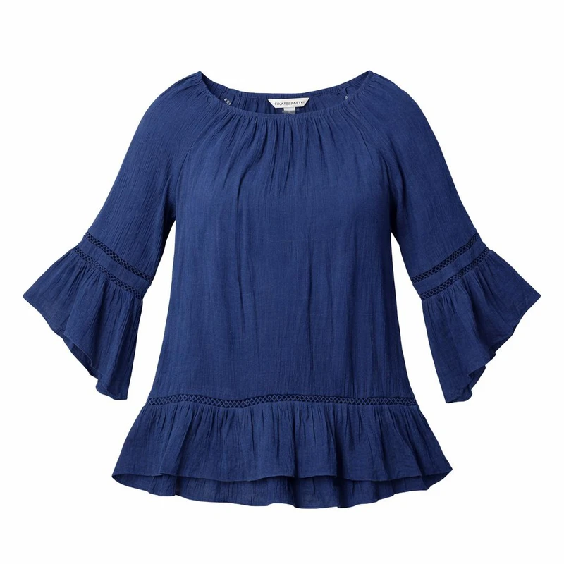 بلوز آستین بلند یقه گرد زنانه مدل ۴۶۰