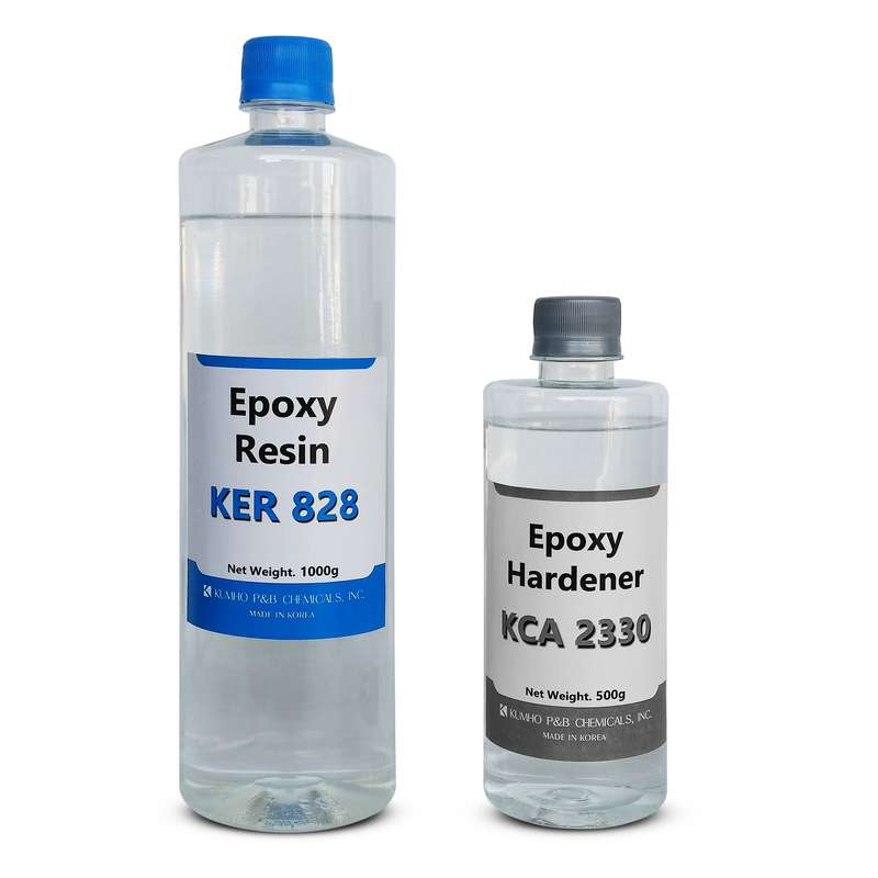  رزین اپوکسی کومهو پی اند بی کمیکالز مدل غلیظ کد KER828 وزن 1500 گرم به همراه هاردنر