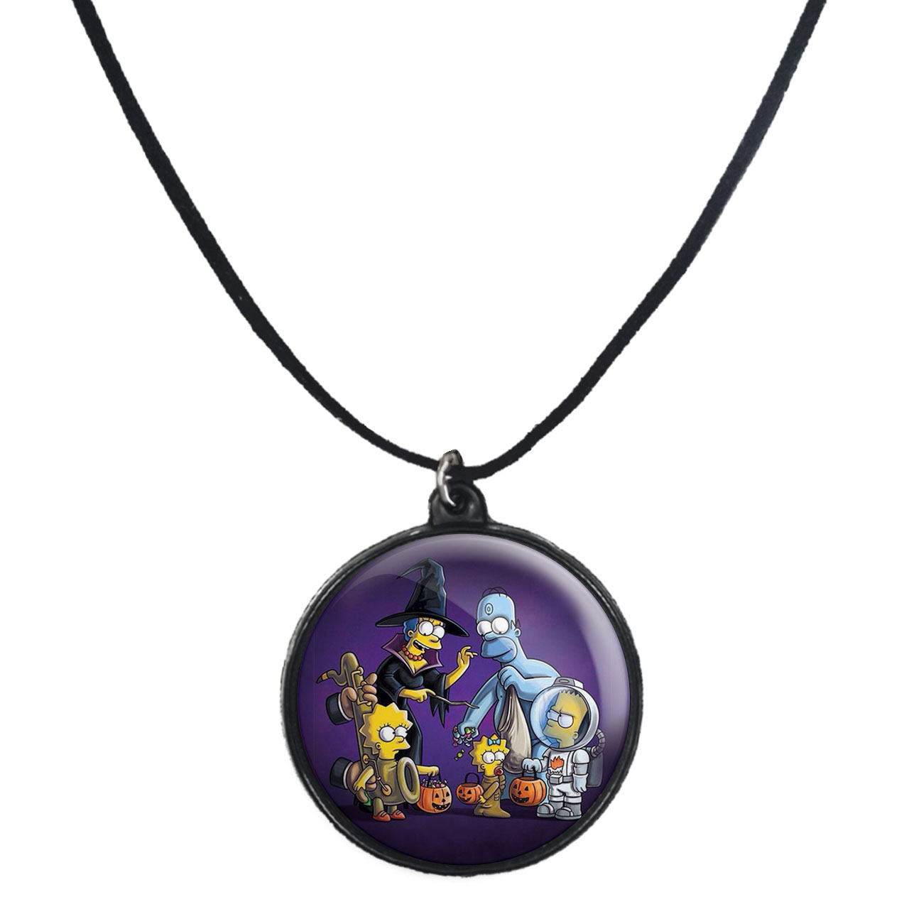 گردنبند پرمانه طرح سیمپسون ها کد pmb.21354 مدل دو طرفه