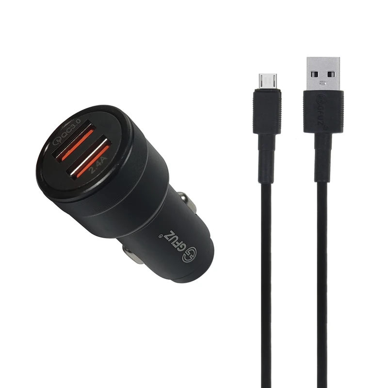 شارژر فندکی جی فوز مدل CR-65 به همراه کابل تبدیل MicroUSB