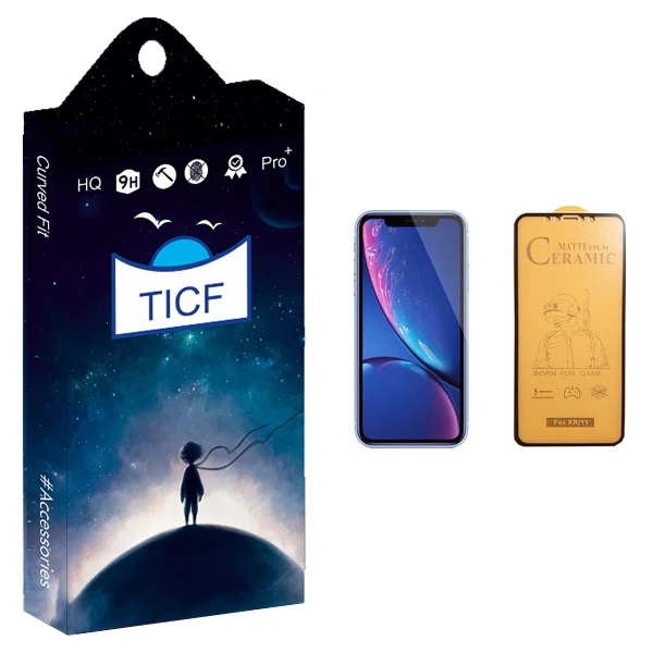 محافظ صفحه نمایش سرامیکی تی ای سی اف مدل +HD مناسب برای گوشی موبایل اپل iPhone XR