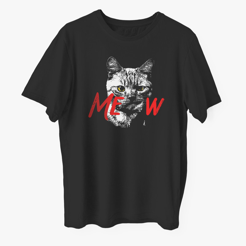 تی شرت آستین کوتاه زنانه مدل گربه متالیکا فانتزی z066