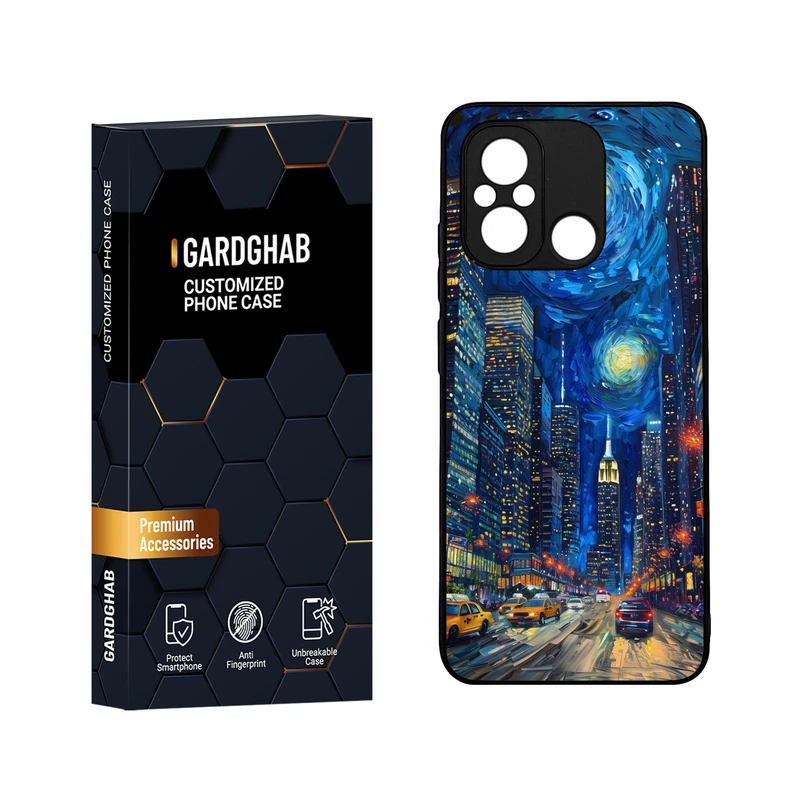 کاور گارد قاب مدل دورژله ای هنری مناسب برای گوشی موبایل شیائومی Poco C55 / Redmi 12c