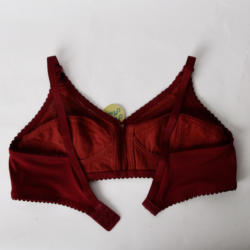 سوتین زنانه پرجامدا مدل 125013518 راره راه فلوک رنگ زرشکی