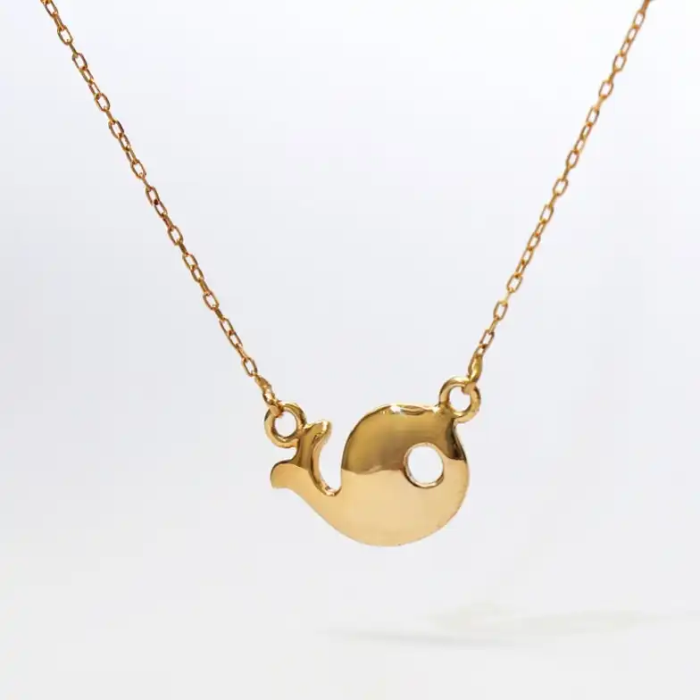 گردنبند طلا 18 عیار زنانه مدل ماهی