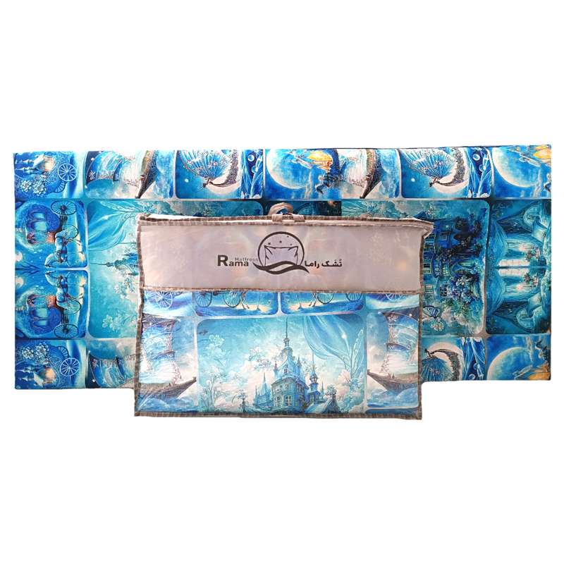 تشک مهمان مدل لوکس طرح قصر رویایی کد 36 یک نفره سایز 90×190 سانتی متر