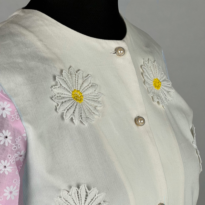 شومیز آستین بلند زنانه مدل گل آفتابگردان کد AK1147 رنگ صورتی