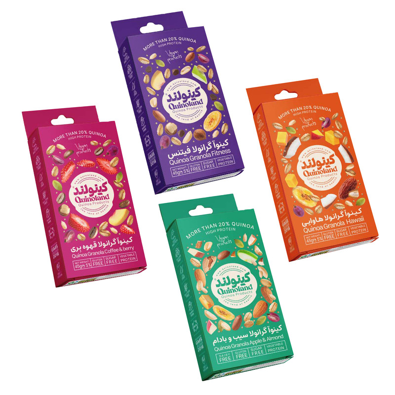 گرانولا رژیمی کینولند - 75 گرم بسته 4 عددی