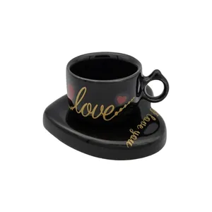 فنجان و نعلبکی مدل قلبی کد 14122xLove