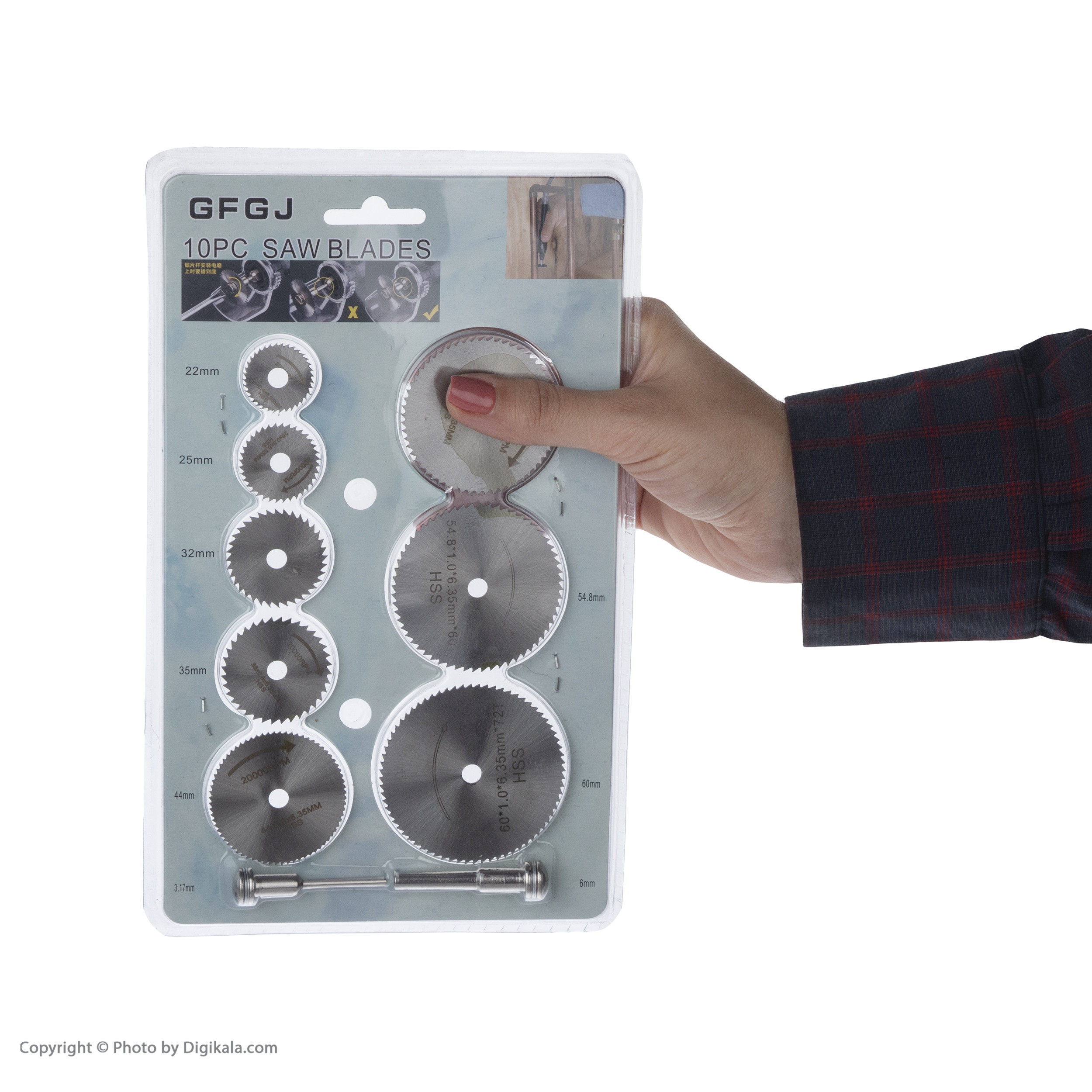 تیغه اره دیسکی جی اف جی جی مدل 600KK11 مجموعه 10 عددی