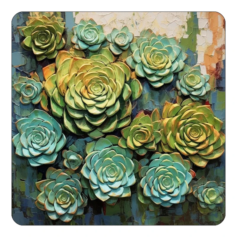 مگنت کاکتی طرح نقاشی رنگ روغن مدل mp71021