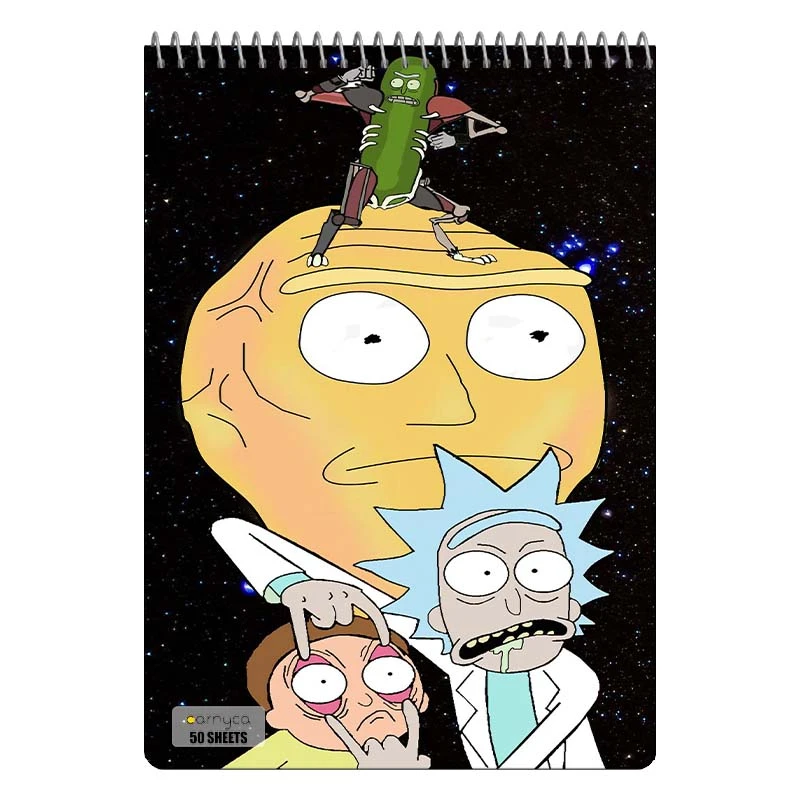 دفتر نقاشی 50 برگ سیمی کارنیکا طرح ریک و مورتی Rick and Morty کد 49948