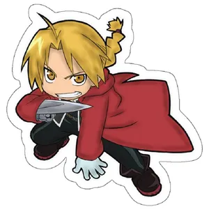 استیکر لپ تاپ مدل Fullmetal alchemist Chibi