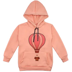 هودی دخترانه مدل بالن F135 رنگ گلبهی