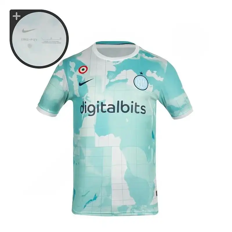 ست تی شرت و شلوارک ورزشی مردانه مدل  فوتبال دوم تیم اینتر میلان NK-6636