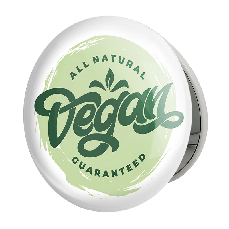 آینه جیبی خندالو طرح وگن Vegan مدل تاشو کد 31119