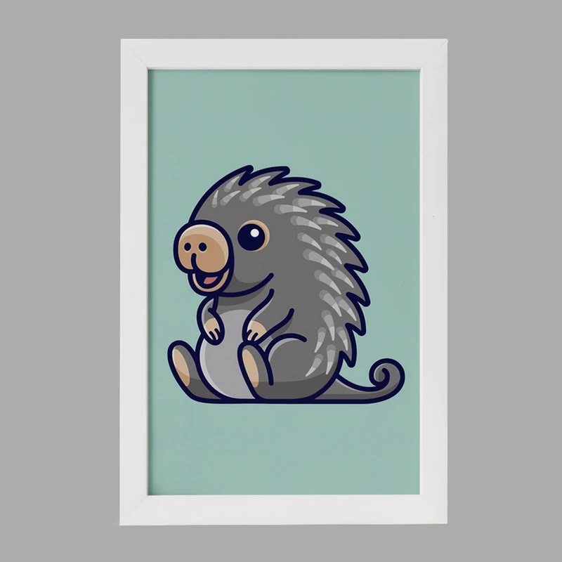 تابلو خندالو مدل حیوانات بامزه خارپشت کد 28372