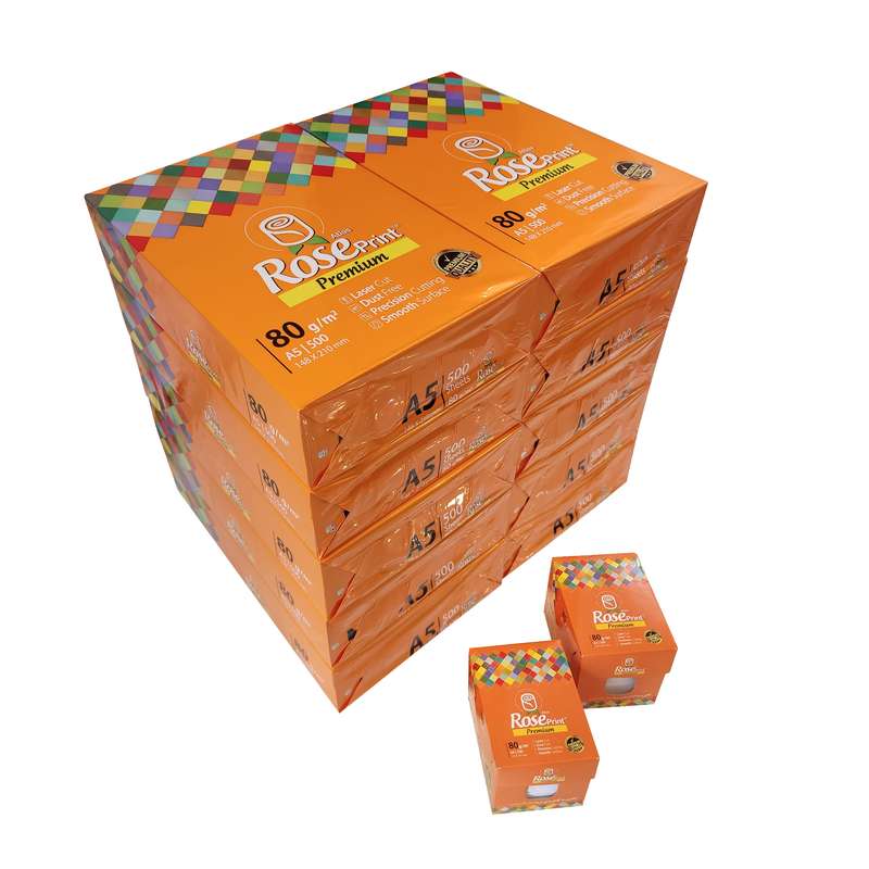 کاغذ A5 رزپرینت کد PG14 بسته 5000 عددی به همراه کاغذ یادداشت 