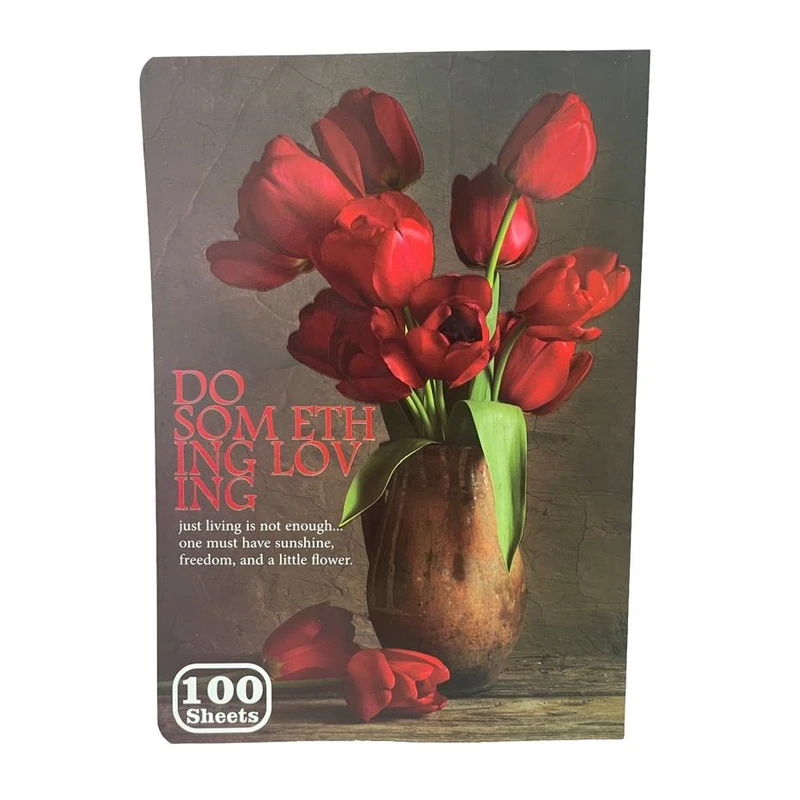 دفتر خطی 100 برگ مدل لاله سرخ کد 40