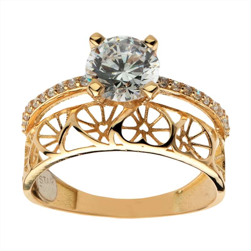 انگشتر طلا 24 عیار دخترانه مدل T16769