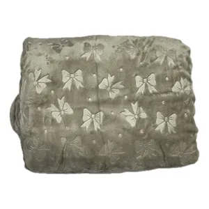 پتو مسافرتی 2 نفر مدل ژله ای پاپیونی سایز 240x220 سانتی‌متر