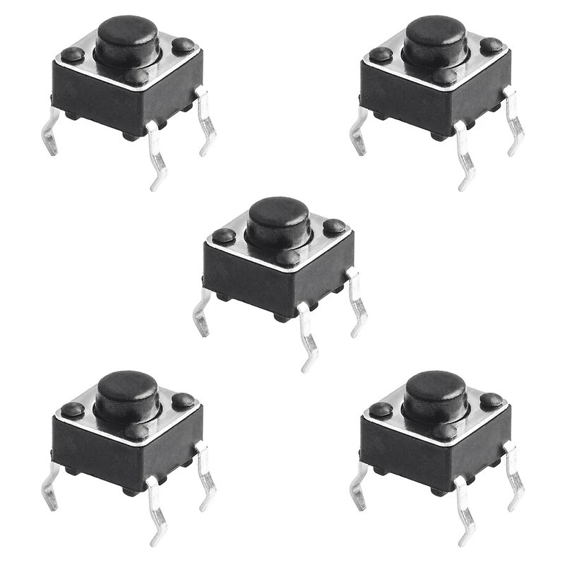 میکرو سوئیچ مدل Vertical-6×6×5-4P بسته 5 عددی