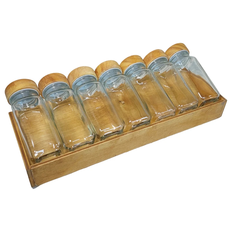 ست جا ادویه 7 پارچه مدل مکارتی کد M12 به همراه استند