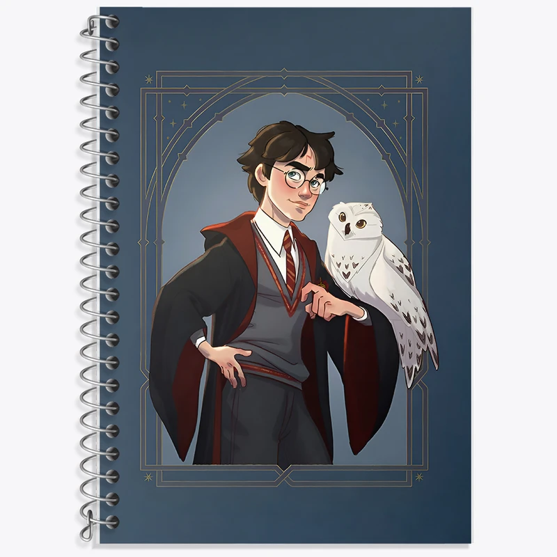 دفتر زبان 50 برگ خندالو مدل سه خط طرح هری پاتر (Harry Potter) کد N3801