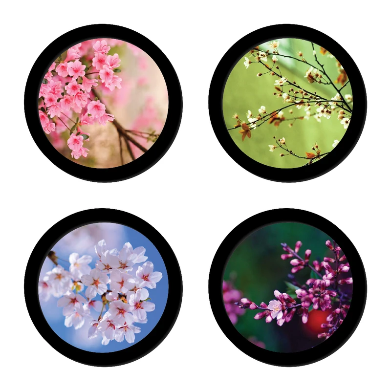 تابلو مدل منظره طرح گل های بهاری کد1 مجموعه 4 عددی