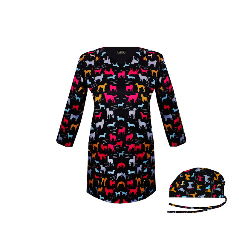 ست کلاه و روپوش پزشکی زنانه تادو مدل RO1920 ست کلاه و روپوش پزشکی زنانه تادو مدل RO1920