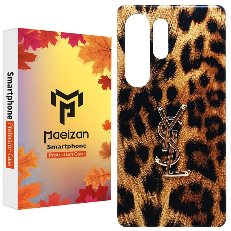 کاور پاییزان مدل YSL پلنگی طرح لاکچری مناسب برای گوشی موبایل سامسونگ Galaxy S25Ultra