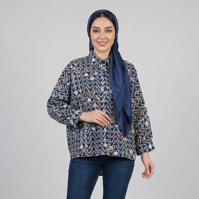 شومیز آستین بلند یقه برگردان زنانه السانا مدل آوانا کد 242704