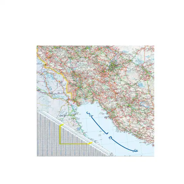 نقشه انتشارات گیتاشناسی نوین مدل راههای ایران کد 1454