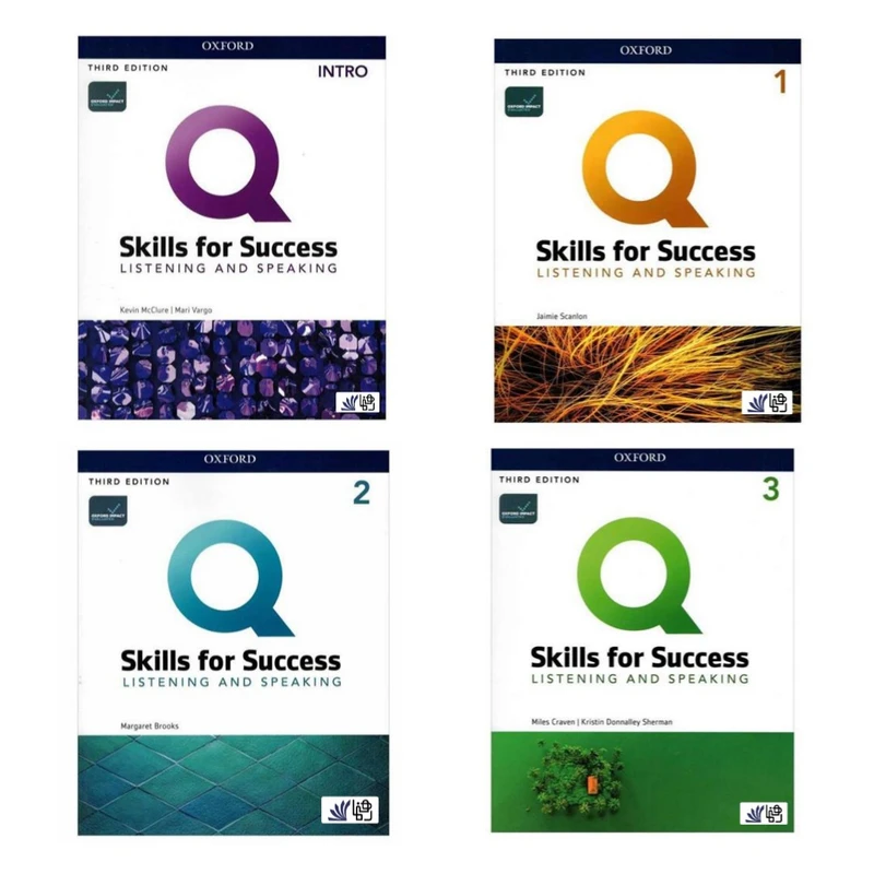 کتاب Q skills for success 3rd Listening and Speaking اثر Kevin McClure and Mari Vargo انتشارات رهنما 4جلدی