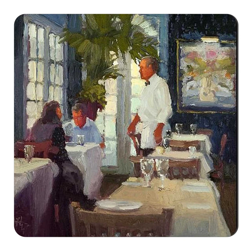 مگنت طرح نقاشی یک روز در رستوران کد wmg1349