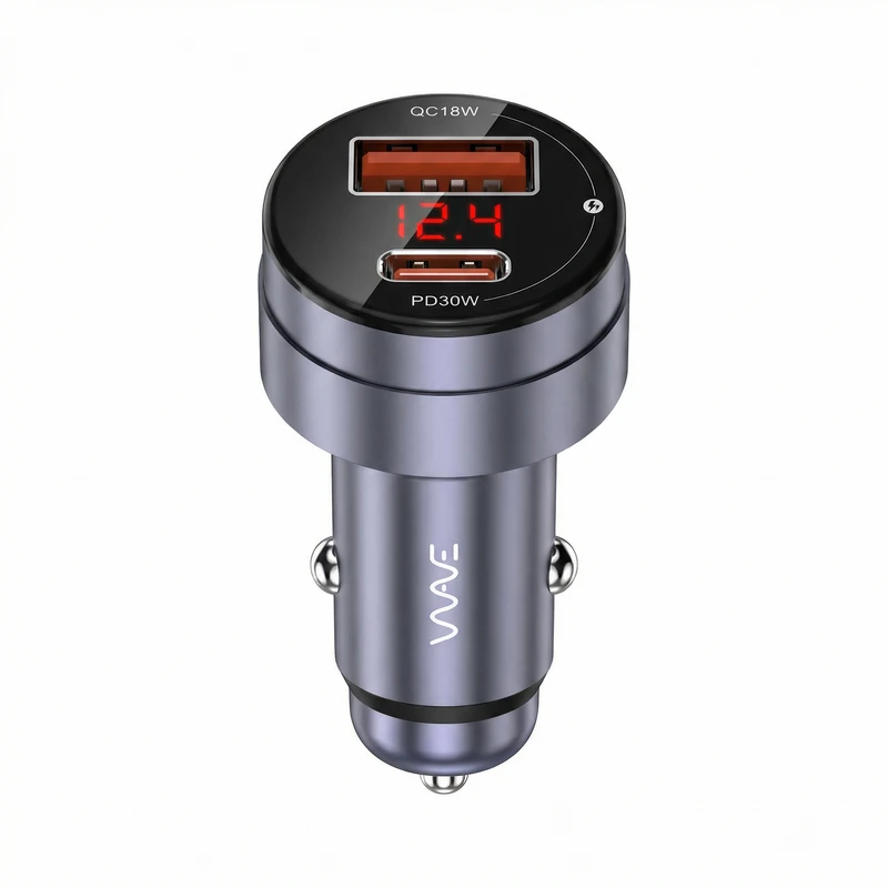 شارژر فندکی 30 وات 2 پورت ویو مدل CA010