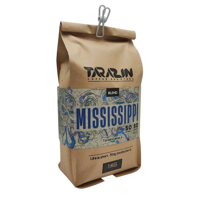 دانه قهوه اسپرسو میکس Mississippi تارازین - 1000 گرم